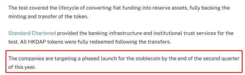 Hong Kong's First HKMA-Licensed Stablecoin HKDAP Clears Ethereum Mainnet Test — Issuance Targeted for Q2!
