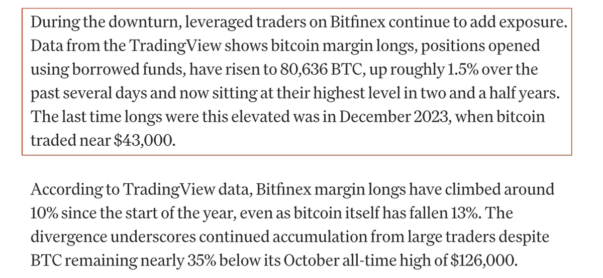 Bitfinex BTC Margin Longs Hit Highest Level Since December 2023 — Bulls Buying the Dip!