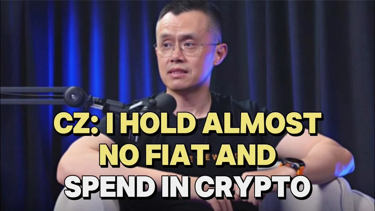 CZ detém quase nenhum fiat, usa cripto para gastos diários!
