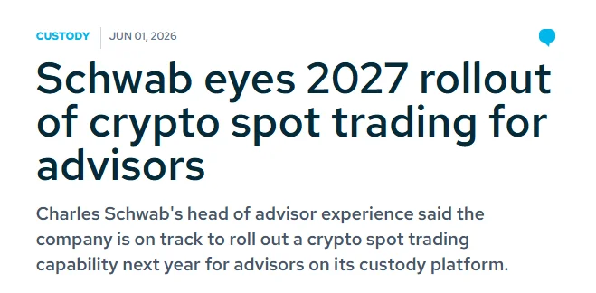 Charles Schwab apunta al lanzamiento de trading de criptomonedas al contado para 2027…