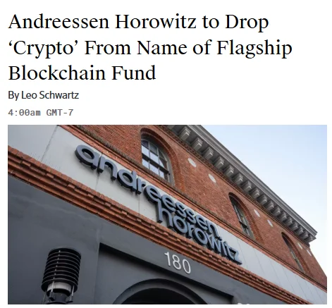 a16z drops 'Crypto' from flagship fund name as new raise…