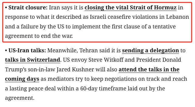 Iran to Close Strait of Hormuz; BTC Slides on Oil Shock