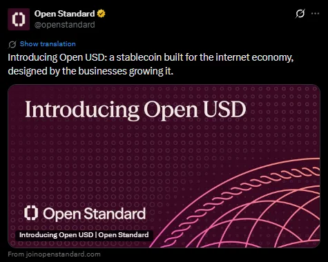 OUSD: stablecoin de Open Standard con Visa, BlackRock y Coinbase