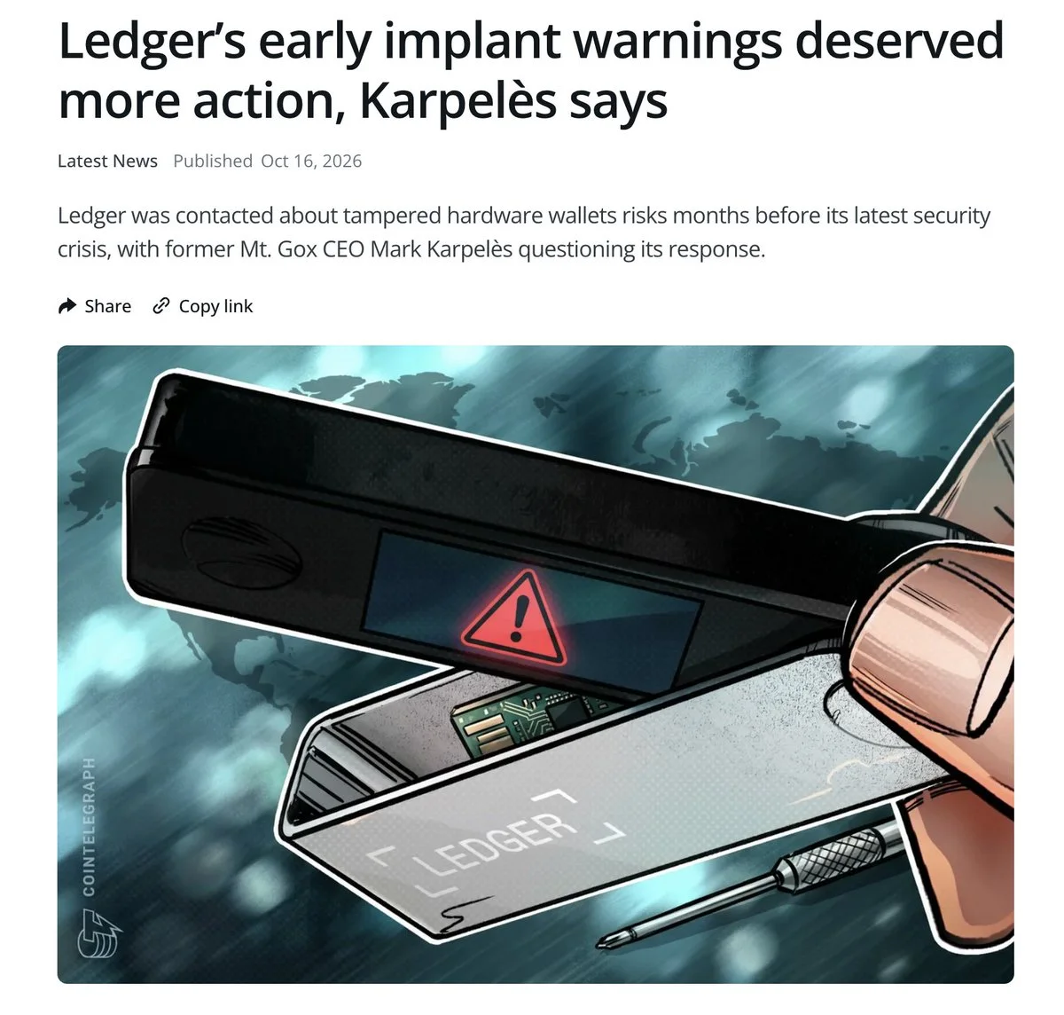 Ledger, Kurcalanmış Donanım Cüzdanlarıyla İnceleniyor