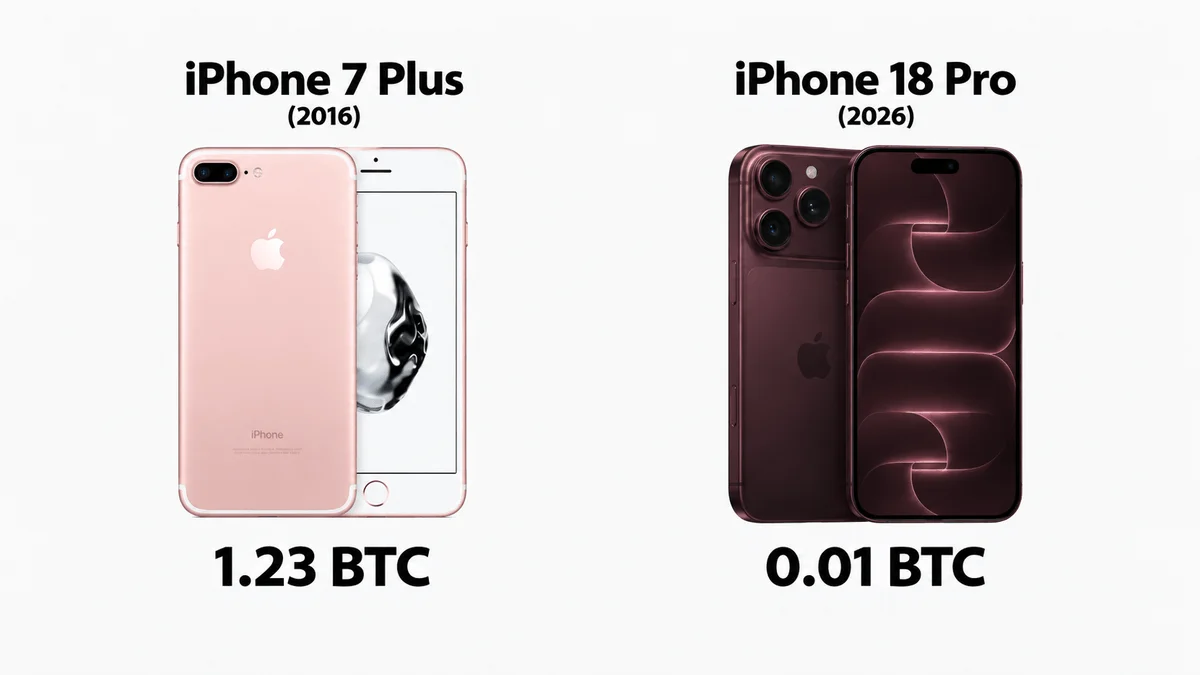 BTC Needed to Buy an iPhone Falls From 1.23 BTC to 0.01 BTC