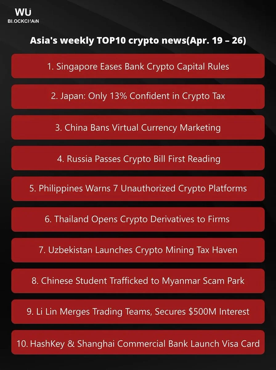 Asia's weekly TOP10 crypto news: Singapore Eases Public Chain Asset Rules, Thail