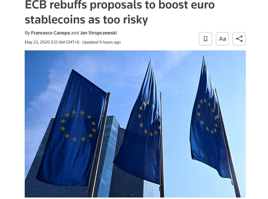 ECB Blocks Looser Euro Stablecoin Rules, Warns of Bank Deposit Drain and Rate Control Loss!