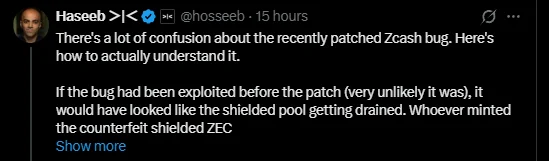Dragonfly conserve toujours ZEC malgré le bug de Zcash, Qureshi…