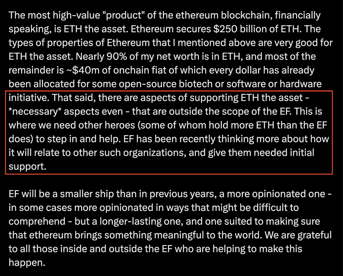 Vitalik: La Fundación Ethereum Está Reduciendo Su Alcance para Enfocarse en los Valores del Protocolo Central
