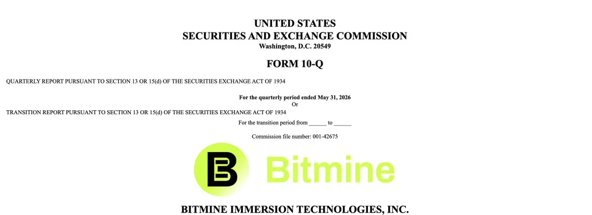 ETH: Bitmine ingresa 45,7 M$ por staking